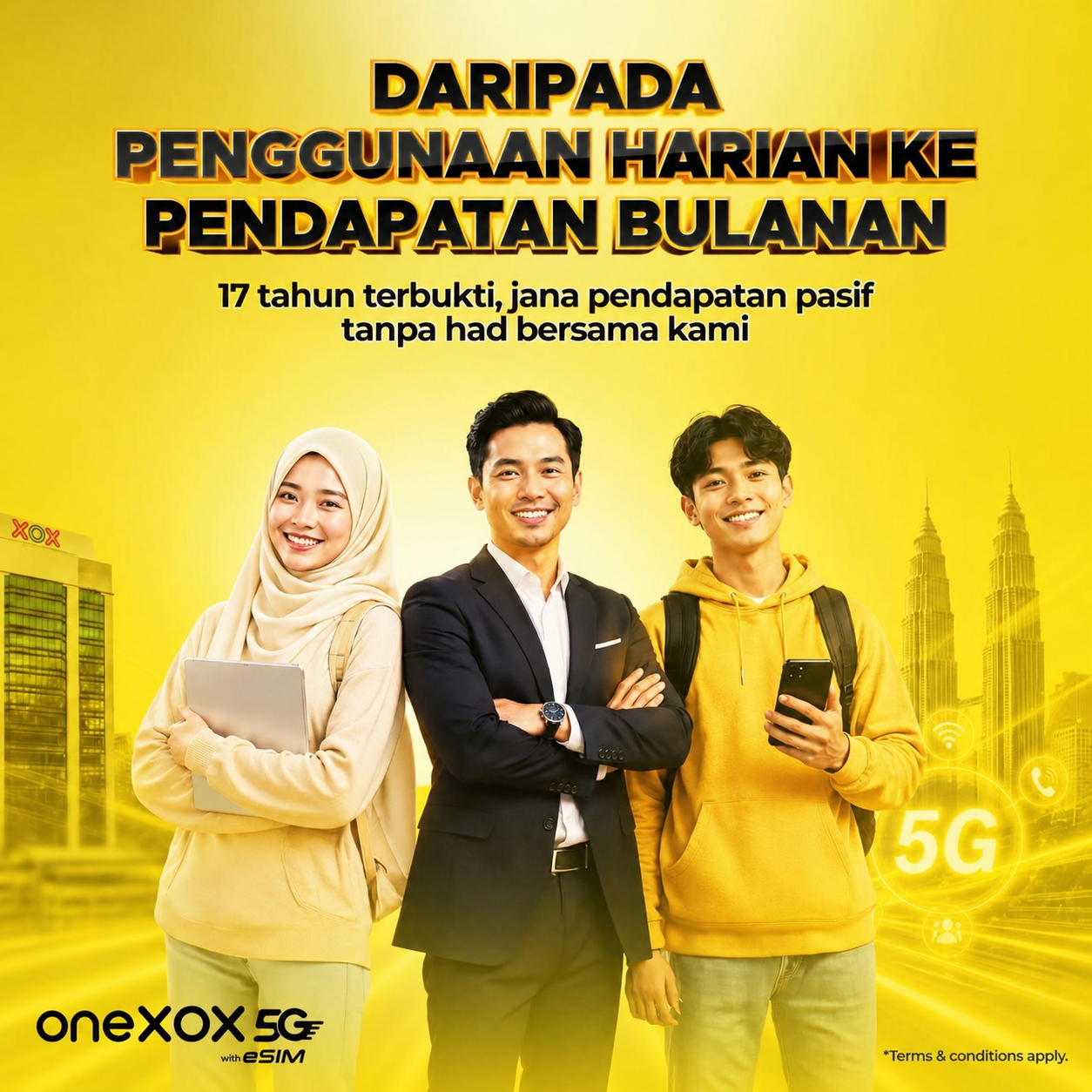 Daripada penggunaan harian kepada pendapatan bulanan bersama oneXOX