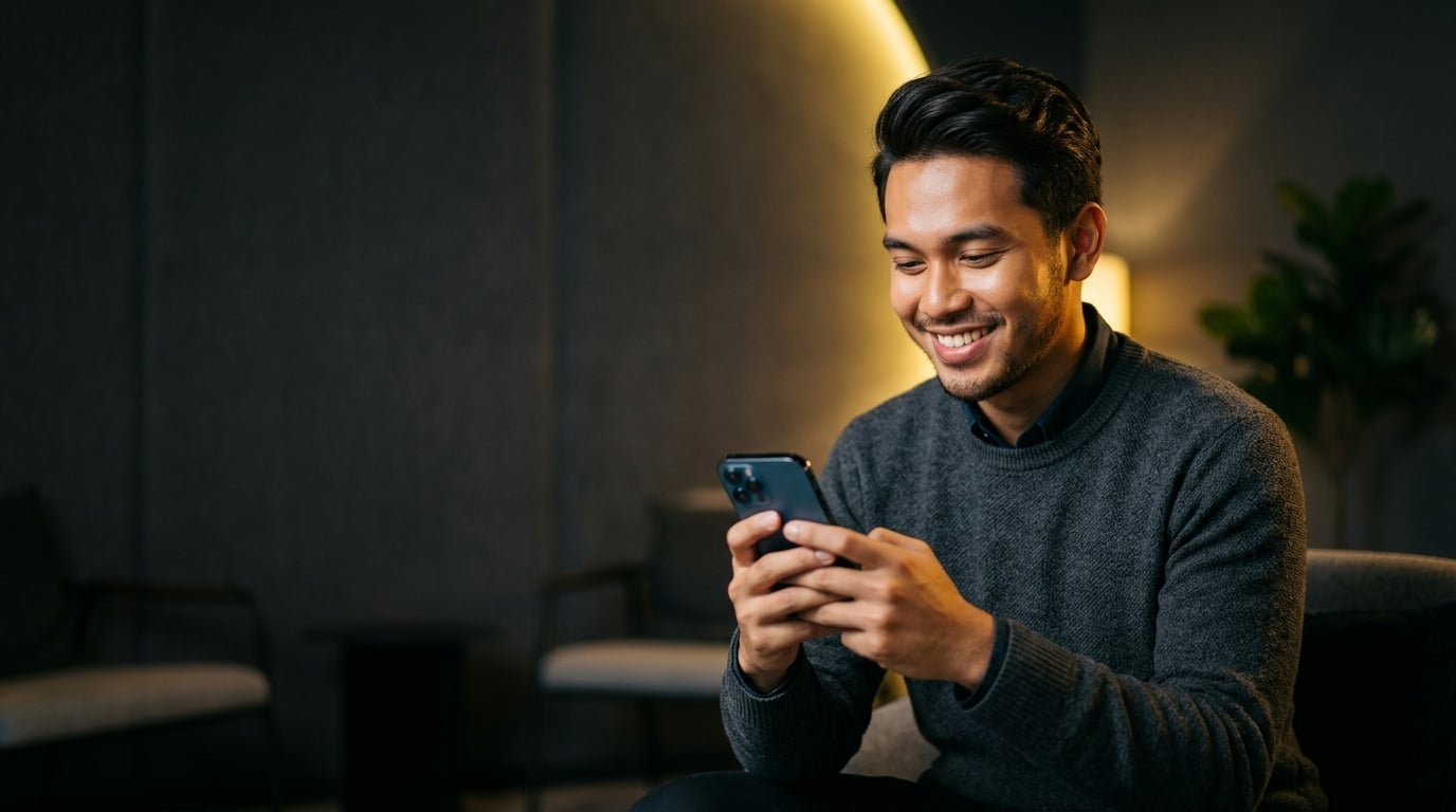 Pengguna menikmati sambungan mudah alih ONEXOX